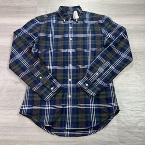 NEW Polo Ralph Lauren Shirt Mens Medium Green Plaid Slim Fit Button Down Oxford